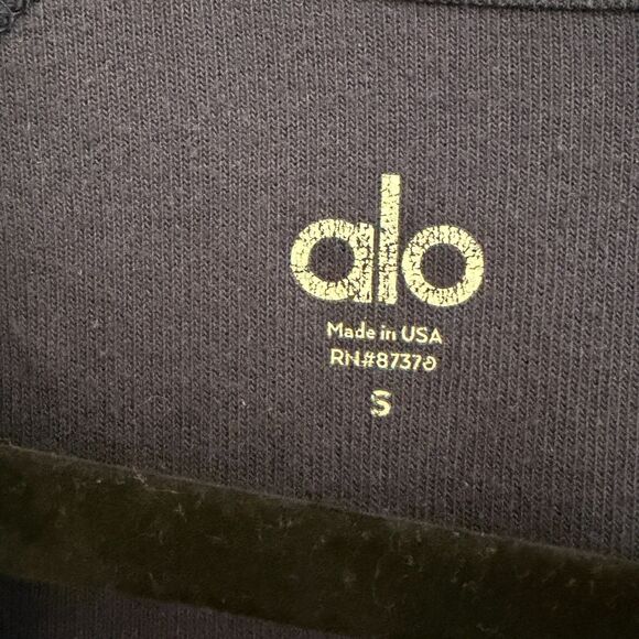 Women Alo Yoga Crew Neck Fleece Sweatshirt in Dark Blue Size Small - Picture 5 of 8